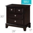 thumbnail image 2 of Glory Furniture Ashford 3 Drawer Nightstand in Cappuccino, 2 of 8