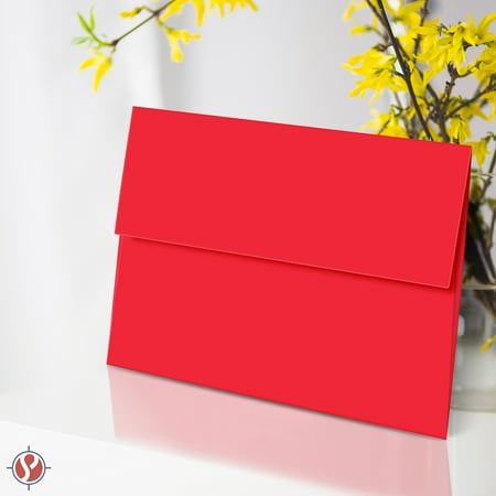 Red A2 Envelopes – Fits 4.25 x 5.5 Greeting Cards, Invitations, Photos, DIY Arts and Crafts – For Professional and Homemade Projects | 5 3/4" x 4 3/8" | 25 Per Pack