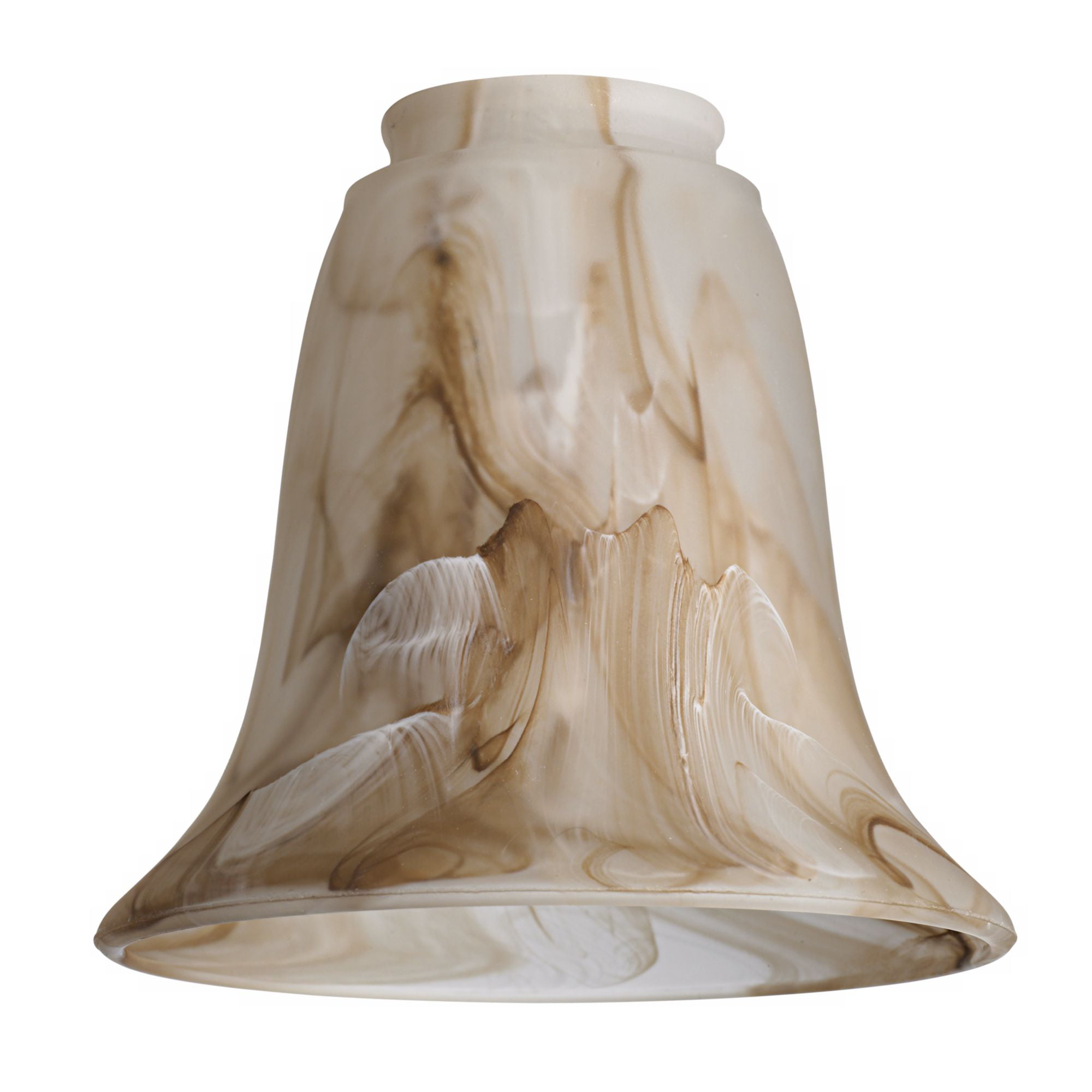 Marbleized Bronze Glass Bell Shade 2 1/4" Fitter for Ceiling Fan Light