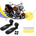 thumbnail image 2 of sweethay 1 par de reposapiés para motocicleta, pedales, estriberas para motocicleta, repuestos plateados Vehículos, repuestos y accesorios Mis Negro sweethay VI002331-01, 2 of 6