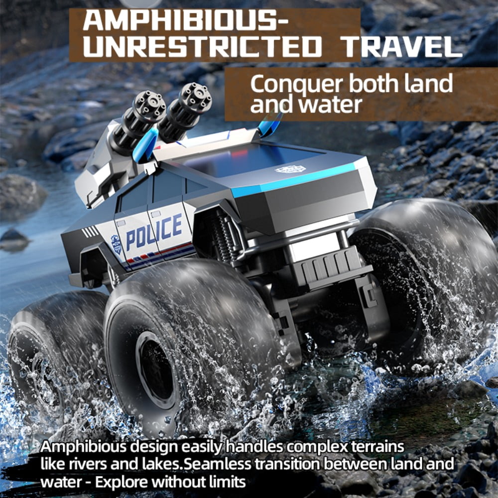 1:16 RC Waterproof Monster Truck, Amphibious RC Cars 4WD Remote Control Car Trucks, All Terrain Off-Road Pickup Cybertruck Toy for 6-15 Year Old Boys Girls Kids Gifts