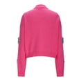 thumbnail image 5 of Women'S Ribbed Knit Cardigans Pretty Flowers Button Up Sweater Coat Long Sleeve Open Front Cropped Knitted Cardigan, 5 of 8