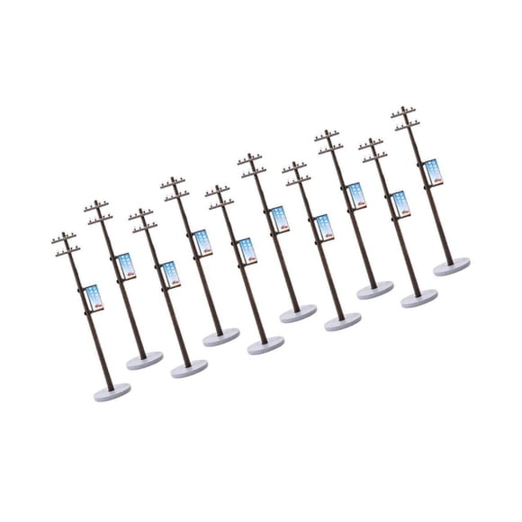 Xingzhi 10 Pcs Mini Poteau de Ligne Électrique pour Trains Ferroviaires Micro Paysage 1/100 7.2cm