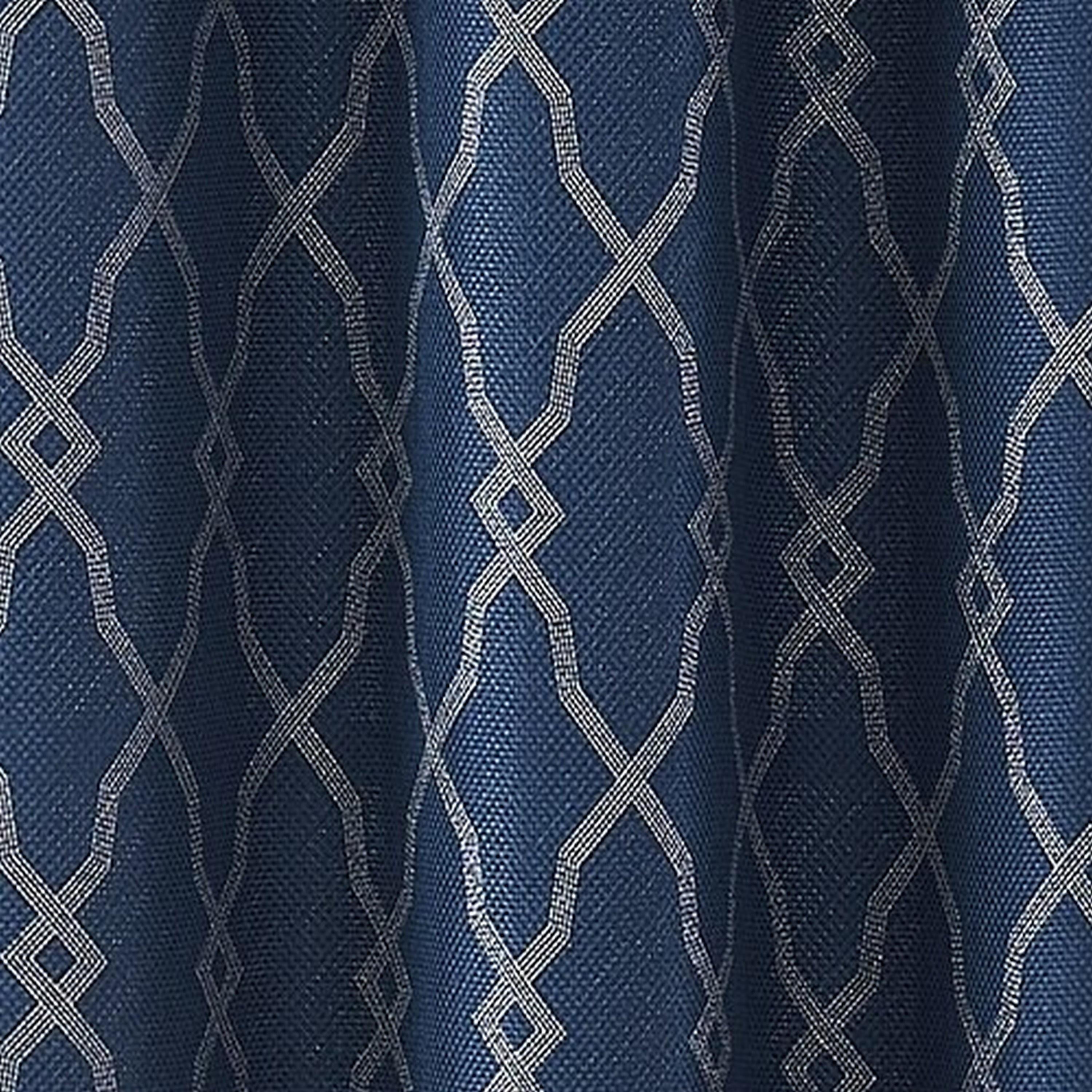 VCNY Home Smith Navy Trellis Rod Pocket Blackout Curtain Panel, 52" x 90"