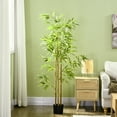 thumbnail image 6 of HOMCOM 6' Artificial Bamboo Tree, Potted Indoor Fake Plant for Home Office, Living Room Decor, 6 of 9
