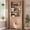Oak, variant on Farmhouse Bookshelves and Bookcases with Doors and Drawer, Bookshelf with Storage, Floor Standing 6 Shelf Display Storage Shelves 70 in Tall Bookshelf for Home Office, Living Room, White