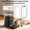 thumbnail image 4 of 5L Automatic Pet Feeder with 3MP HD Camera, 5G WiFi, Two-Way Audio & Night Vision, Auto Dog Cat Food Dispenser with Storage Container for Multiple Pets, 4 of 8