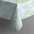 thumbnail image 5 of 60x60in(152x152cm) Square Tablecloth, Waterproof Polyester Table Cover, Wrinkle Resistant & Washable Fabric for Dining, Kitchen, Picnic, Daisy Flowers Print, 5 of 6