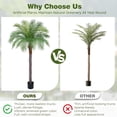 thumbnail image 4 of 8ft Artificial Phoenix Palm Tree, Faux Coconut Silk Tropical Fake Palm Plant for Indoor Outdoor Home Office Patio Bathroom Pool Coastal Decor(Set of 2), 4 of 8