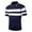 Navy, variant on WTXUE Polos Short Sleeve, Scrunch Neck Polo Golf Shirts for Men Striped Clothing Splicing Lapel Top Cotton Striped, Workwear for Men
