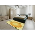 thumbnail image 5 of Ahgly Company Machine Washable Indoor Round Transitional Yellow Area Rugs, 5' Round, 5 of 7