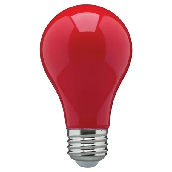 Ceramic Red Led Bulb A19 Medium E26 8W 60 Watt Equivalent Damp Location Rated