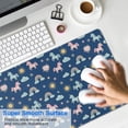 thumbnail image 4 of Long Mouse Pads for Desk,Blue Cartoon Unicorn Rainbow Sun Cloud Desk Mats on Top Of Desks, Desk Mouse Pad Extra Large with 3mm Non-Slip Base and Stitched Edge for Gaming,Work,Home 35.4"x15.7", 4 of 5