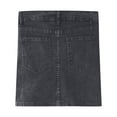 thumbnail image 3 of Women's Stretchy Denim Skirt High Waist Mini A-Line Side Slit Casual Summer Skirt with Pockets Trendy Comfortable Outfit, 3 of 4
