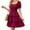 Red, variant on Summer Fashion Womens Dresses Plus Size Sexy Solid Color Fold Sleeveless V-Neck Dress Yellow L
