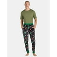 thumbnail image 2 of Holiday Time Men's Christmas Fleece Jogger Sleep Pants, Festive Print Knit Pajama Bottoms, Sizes S-3XL, 2 of 5
