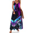 thumbnail image 1 of Nuevo vestido sin mangas robótico de colores rosa, verde y azul para ocasiones oficiales, 1 of 7
