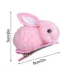 thumbnail image 2 of dajkiuy 1 Pcs Stuffed Bunny Hair Clips for Girls Cute Hairpins Barrettes for Kids Teens Women Non Slip Hair Bobby Pins Hair Accessories for Baby Toddlers (Pink), 2 of 7