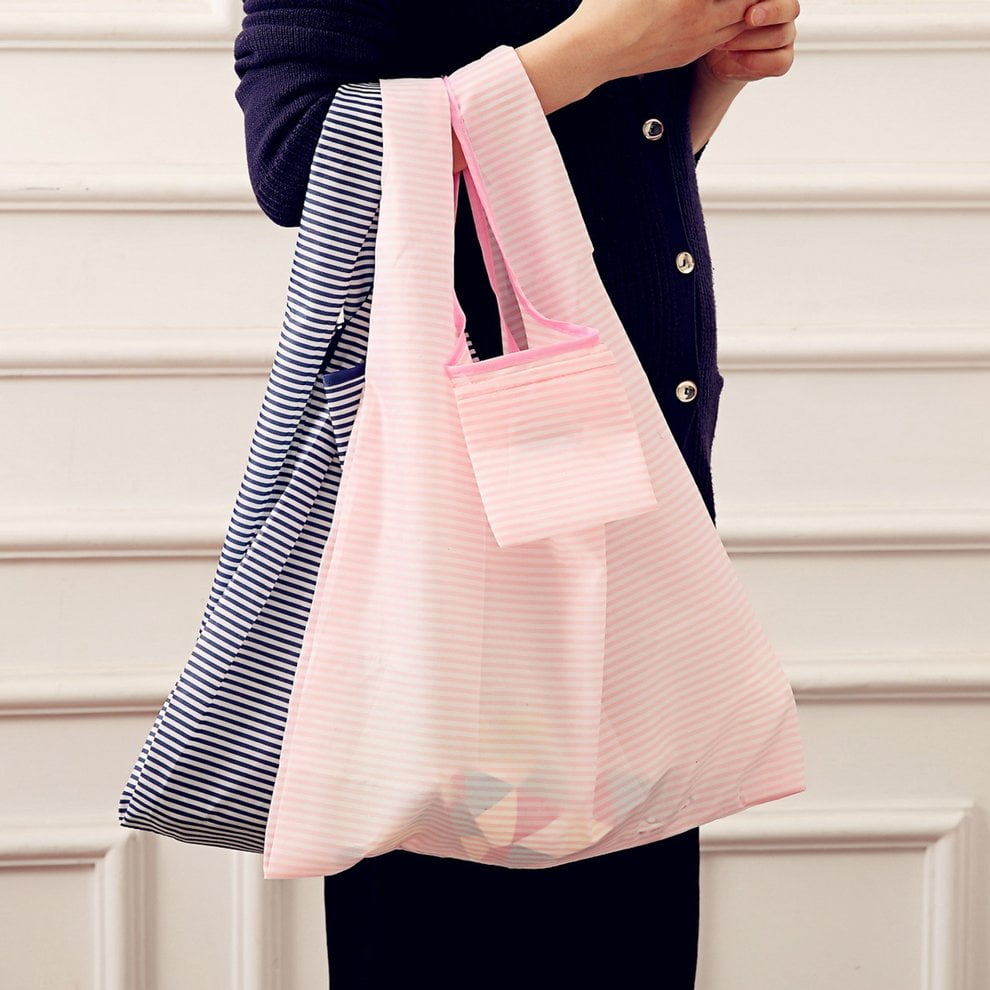 Handbag Foldable Oxford Flower Cloth Grocery Reusable Shopping Bag Tote Foldable 