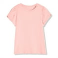thumbnail image 4 of Petal Sleeve Kids V-Neck Solid Color T-Shirt Tops, 4 of 5