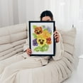 thumbnail image 5 of Colorful Pansies - Painting Floral Flowers Botanical Nature Art Deco Summer Black Framed Wall Art Print 20 x 30 inches, 5 of 7