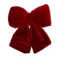 thumbnail image 1 of Gran lazo rojo trenzado con colas para decorar el árbol de Navidad y coronas navideñas, decoración para la puerta de entrada., 1 of 7