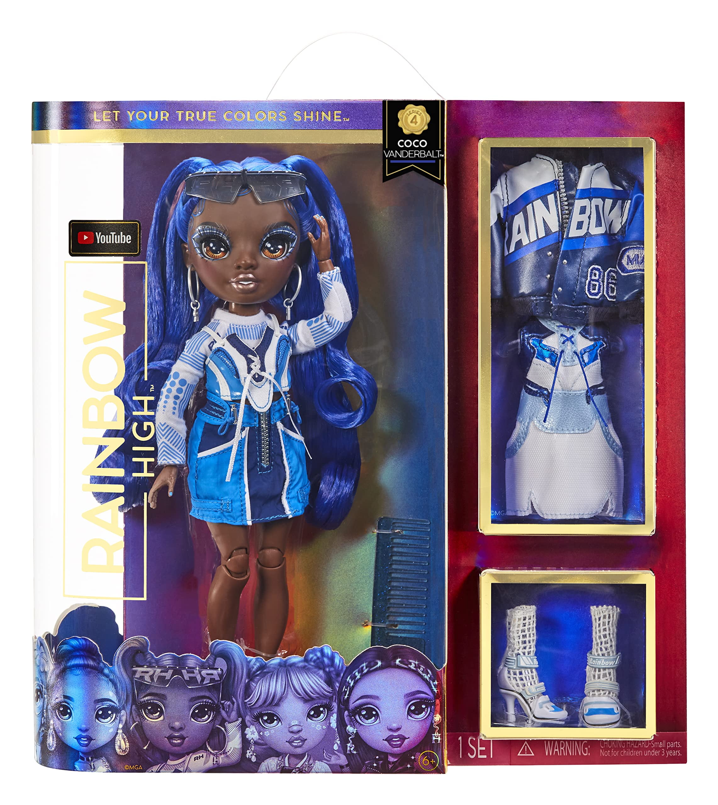 Rainbow High Coco Vanderbalt- Cobalt Blue Fashion Doll. 2 Designer ...