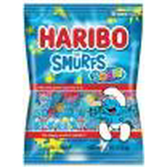 HARIBO 4 Oz. SOUR SMURFS Case Of 12 DELICIOUS