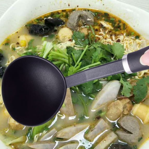 ELAYARD 5-Piece Non-Stick Nylon Kitchen Utensil Set with Comfortable Ergonomic Handles, Black Cooking Tools