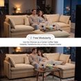thumbnail image 4 of EHANCIS 105" Modular Sectional Sofa, 3 Seater Chenille L Shape Couch with Ottoman,Light Coffee, 4 of 11