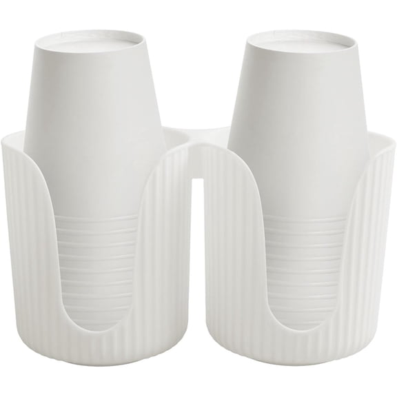 Paper Cup Dispensers, 1Pcs Bathroom Cup Holders 3oz- 4oz Coffee Cup Holder Cup Dispenser for Bathroom, Kitchen, Coffee Shop (White)
