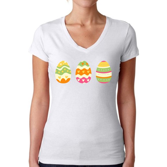 Easter Tees for Women Eggs Hunt Clothes Mom Wife Gifts for Her Happy Easter Celebration Novelty T Shirt