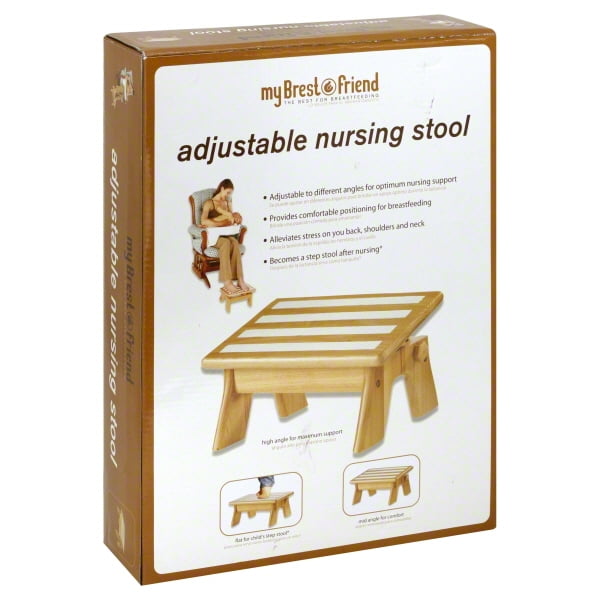 My Brest Friend Nursing Stool Adjustable For Comfort, Wood