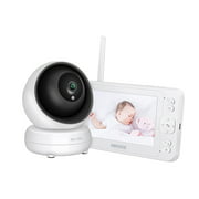 ABEDOE 5" 1080p Baby Monitor Audio, HD Night Vision Rotary Camera