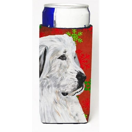 

Great Pyrenees Red Snowflakes Holiday Michelob Ultra bottle sleeves Slim Cans 12 Oz.