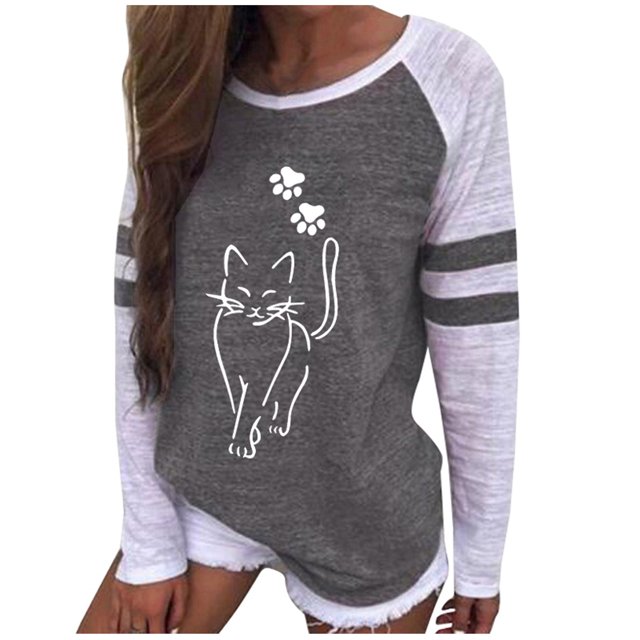 Blusa informal de manga larga con estampado de Halloween para mujer Pompotops gfhjh2246