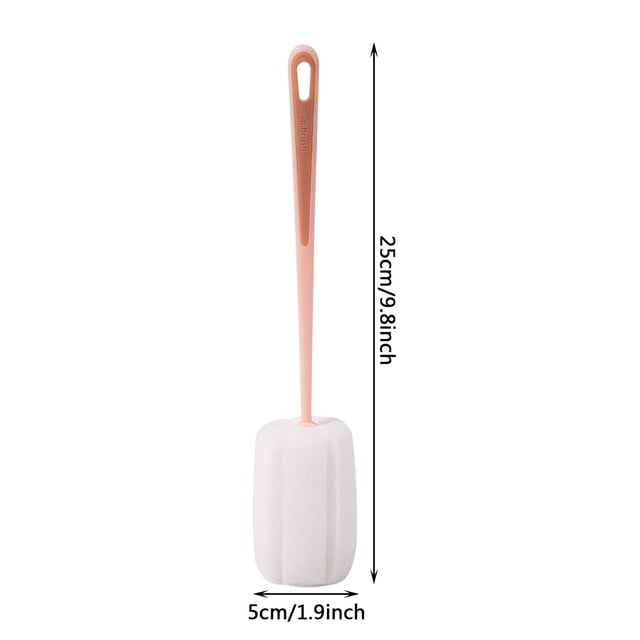 Binwennn Scrub with Long Handle Rotating Scrubbing Brush for Cleaning 1PC Sponge Long Handle Cleaning Brush Household Kitchen Cleaning Brush Cup Brush