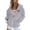 Light Gray, variant on Women's Zip Up Hooded Jacket with Front Pockets Long Sleeve Outdoor Casual Wear for Everyday Winter Comfort and Style