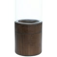 thumbnail image 3 of Northlight Glass Hurricane Pillar Candle Holder with Wooden Base - 15.25", 3 of 7