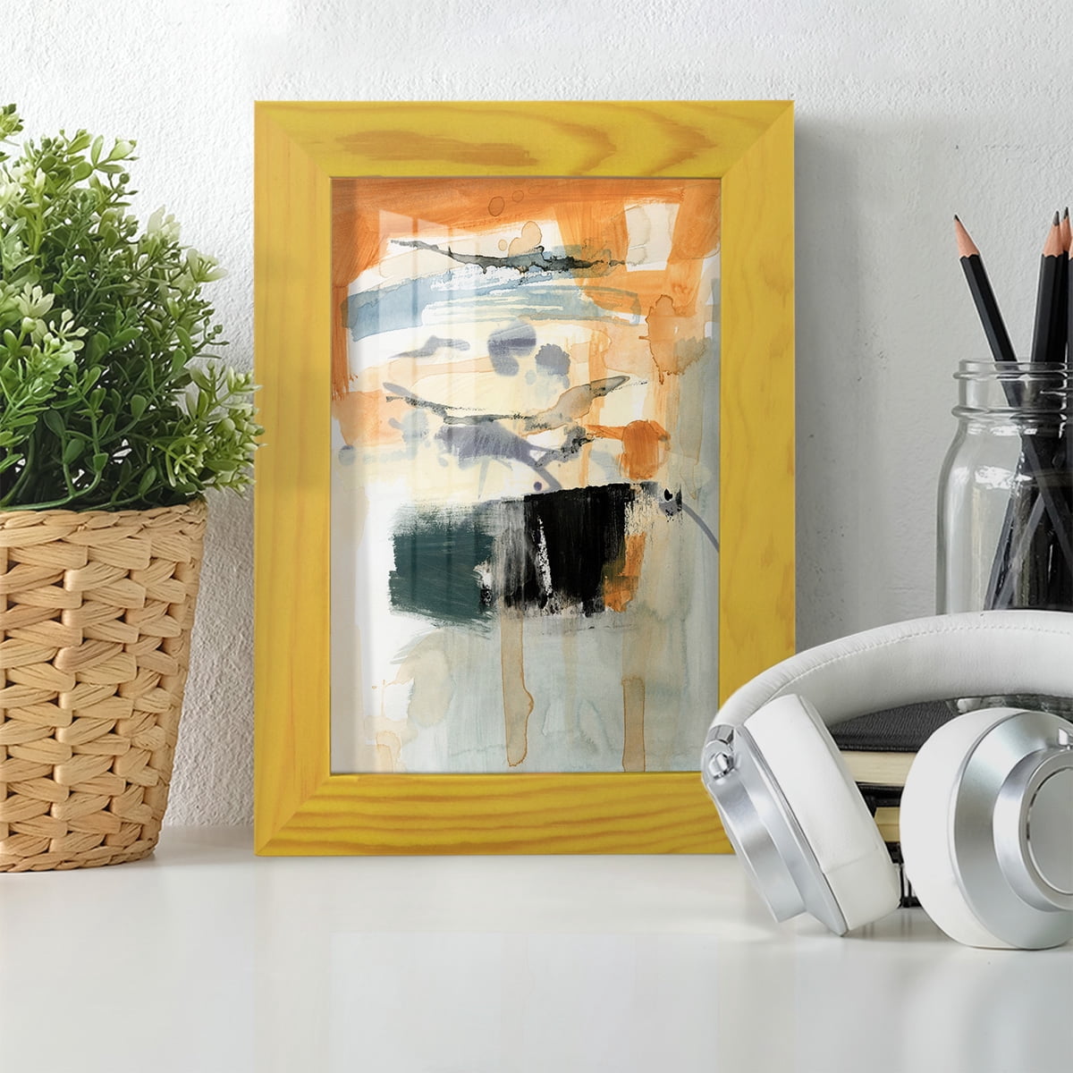 Seria I - Framed Print w/glass - Sunflower Yellow