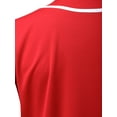 thumbnail image 5 of Ma Croix Mens Casual Sleeveless Baseball Jersey Team Vest, 5 of 6