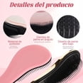 thumbnail image 2 of 2 Piezas Cepillo desenredante, Cepillo para Cabello, Antiestático Favorece Crecimiento del Cabello, Evita Encrespamiento, en Húmedo y en Seco, Peina Cabello, para Todo Tipo de Cabellos. (Oro Rosa), 2 of 4