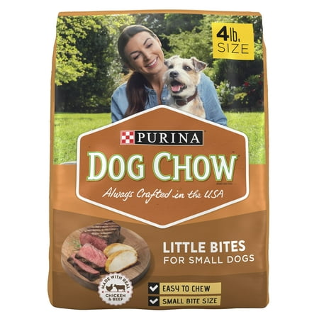 Purina Dog Chow Small Breed Dry Dog Food Little Bites With Real Chicken & Beef - 4 lb. Bag