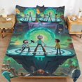 thumbnail image 6 of Rick And Morty 3 Pieces Bedding Set 3D Printed Lightweight Bed Quilt Set Comforter Cover Set for Girls Kids Teens, 1 Quilt Cover 2 Pillowcases 79"x90", 6 of 8