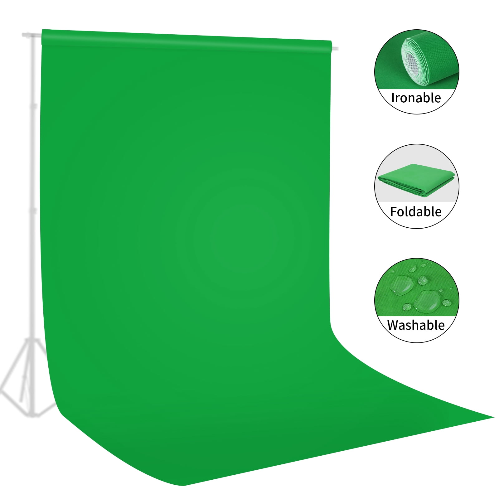 Selens 5X10FT Green Screen Backdrop Cloth Background Studio Photography