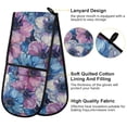 thumbnail image 4 of Dailycode Double Sided Oven Mitt with Loop Heat Resistant Kitchen Long Potholders 7" x 35" Colorful Exotic Anemone Flower, 4 of 6