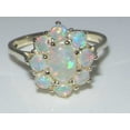 thumbnail image 5 of LBG British Made 14k White Gold Natural Opal Womens Statement Ring - 33 size options - Size, 5 of 6