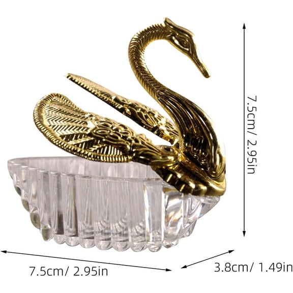 Wedding Candy Boxes 12pcs Set Swan-shaped Candy Containers Gold Color for Wedding Party Favor Return Boxes(Q)
