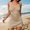 Khaki, variant on Dolkfu Dresses for Women Dressy Casual V-Neck Cutout Black Sleeveless Mini Bodycon Dresses Geometric Slim Modern Vacation-Inspired Dresses Black,L