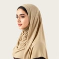 thumbnail image 5 of QASIEATN Cozy Silk Scarves for Women Cotton Hijab Women's Headscarf Quality 180 X 55 Cm Soft Breathable and Opaque Fall Fashion Accessories, 5 of 5
